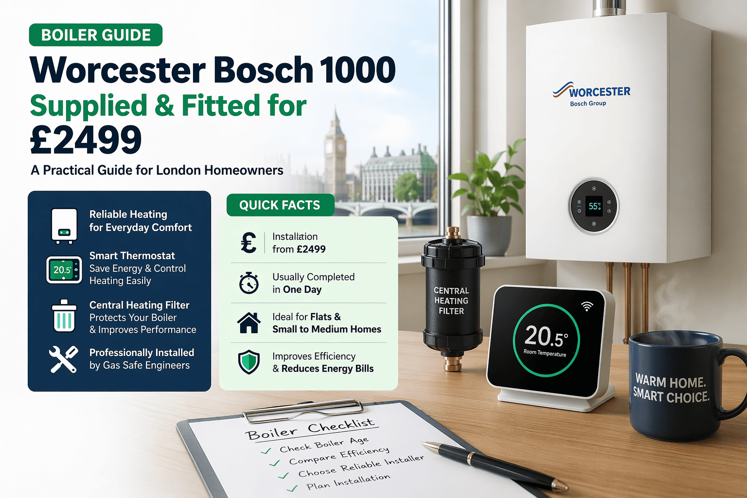 Worcester Bosch boiler services in London