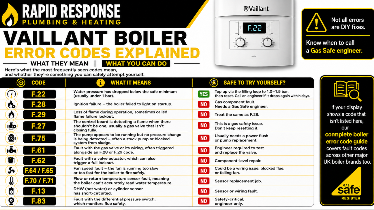 Vaillant Boiler Error Codes Explained