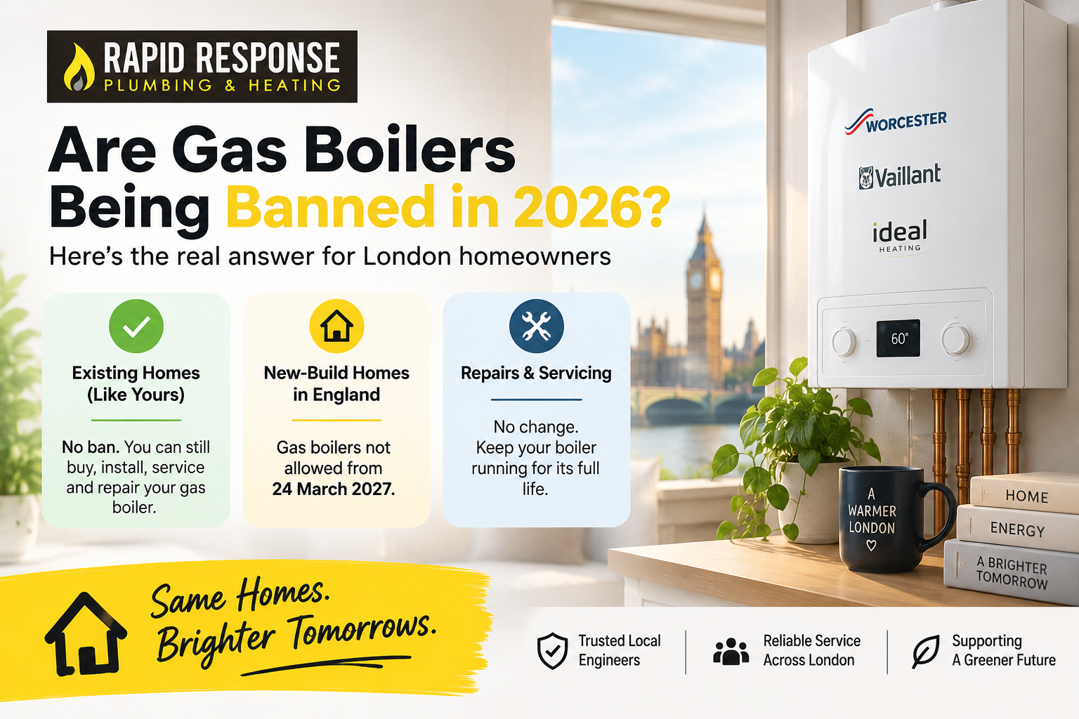 Gas boiler ban 2026 myth vs fact for London homeowners